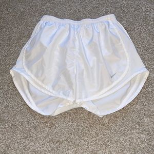 White Nike shorts